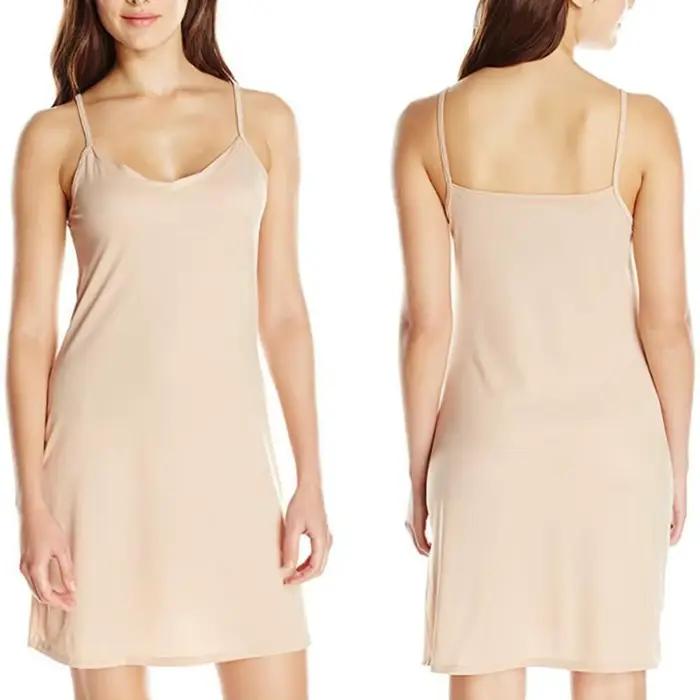 Sous-robe pour femmes, Lingerie, jupon complet, sous-jupe respirante, col en v, vêtements de nuit po