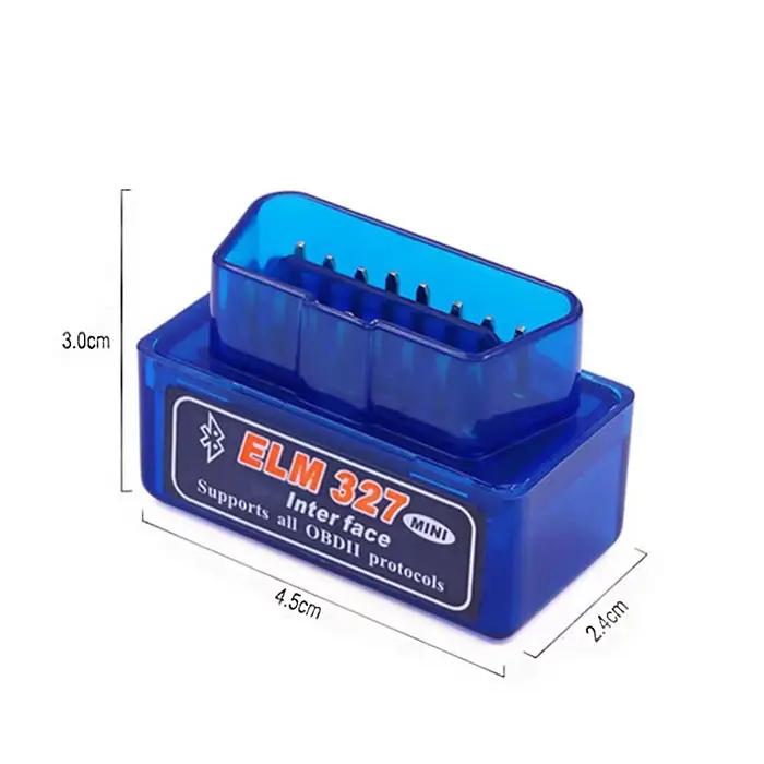 Interface 16 broches V2.1 ELM327 OBD2, Mini lecteur de Code, outil de balayage, Scanner de voiture p