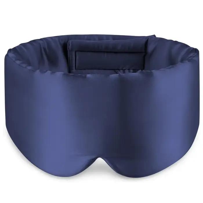 Masque de sommeil en soie de mûrier 100%, patch oculaire bloquant la lumière, pour voyage et sieste,