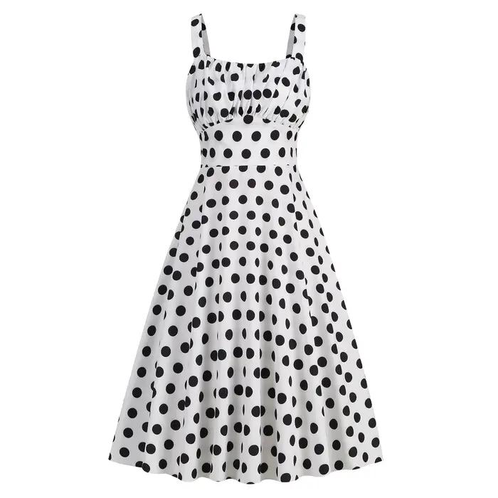 [You're My Secret] Robe Rockabilly des années 50 et 60 pour femmes, robe vintage à pois, robe de scè