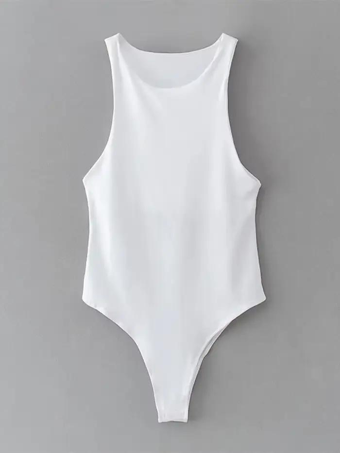 Été solide sexy moulante femmes body femme 4 couleur vert mince body décontracté chic dame club cour