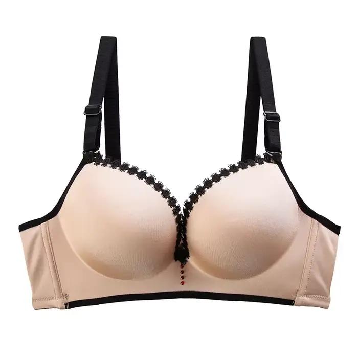 Ensemble soutien-gorge bandeau épaissi style Princesse Tang pour femme, sans armatures, ajustable, à