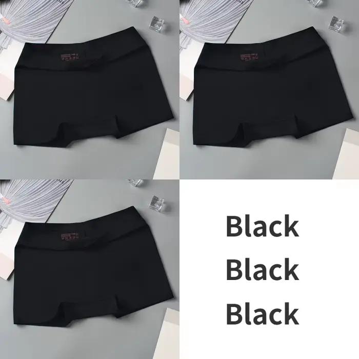 3 pièces culottes femmes doux sous-vêtements féminins soie Boyshorts femmes Boxer Shorts dames Linge