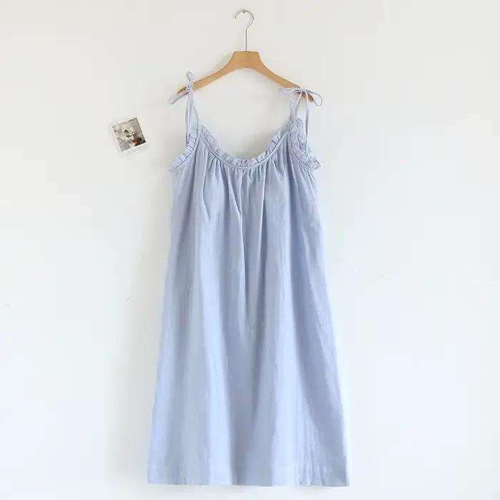 Camisoles pour femmes petites oreilles en bois dos nu vêtements de nuit amples chemise de nuit avec 