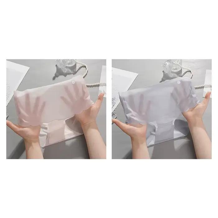 Lot de 2 culottes sans couture en soie glacée pour femme – Ultra fines, séchage rapide, douces, resp