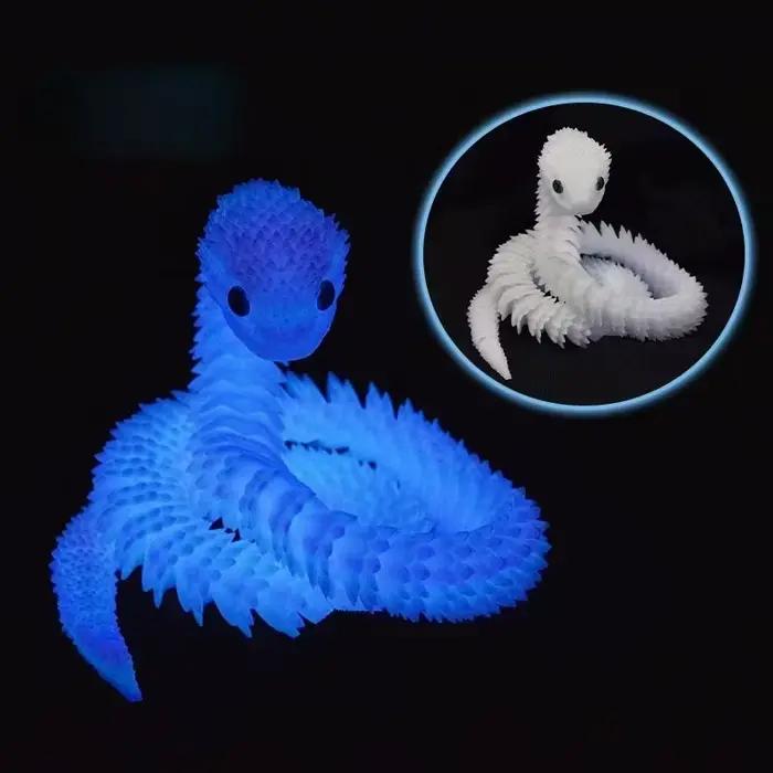 Serpent imprimé en 3D, jouet à articulation mobile, Simulation de serpent, ornement de bureau, cadea