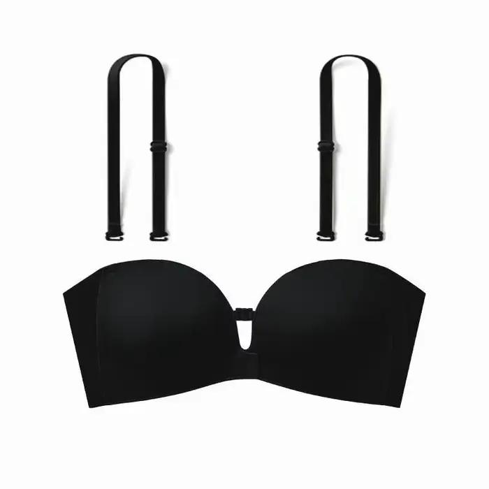 Soutien-gorge invisible sans fil pour femme, sans bretelles, avec boucle avant antidérapante, lisse 