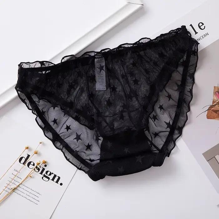 Culotte en Dentelle pour Femme, Lingerie Sexy, Douce et Confortable