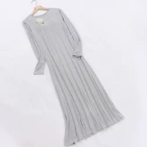 Nouveau Modal Coton Robe De Nuit Femmes À Manches sulfPrintemps Automne Vêtements De Nuit At Dames H