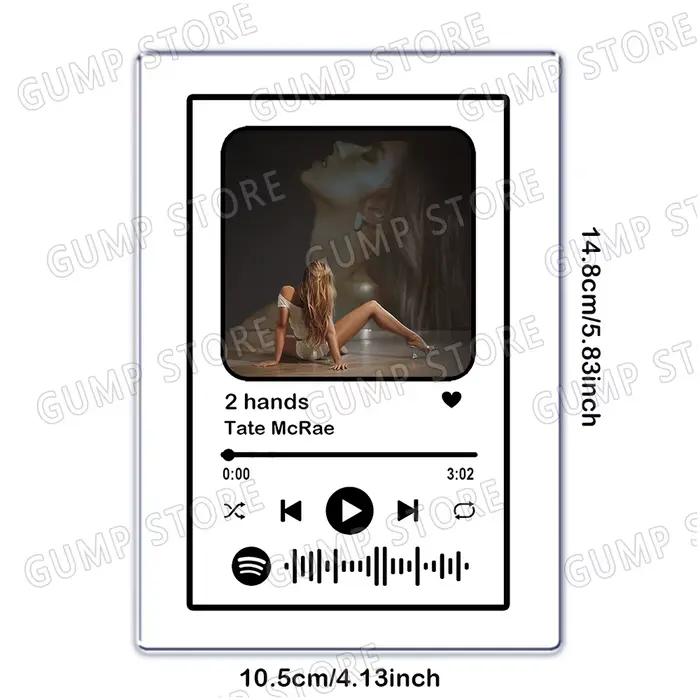 Chanteur populaire Tate McRae musique Plaque acrylique donc proche de ce que voiture de sport chanso