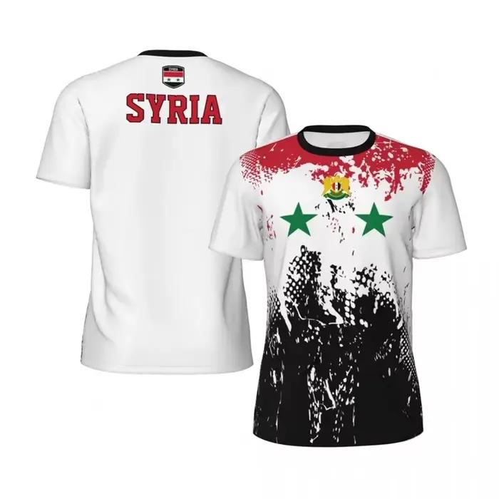 Syrie drapeau Football T-shirt pour hommes mode sport 3D emblème national imprimé T-shirt décontract