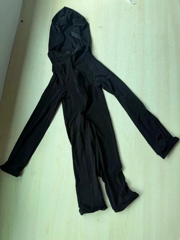 Combinaison transparente brillante Joskaa pour femme, sexy, très élastique, couleur unie, avec ferme