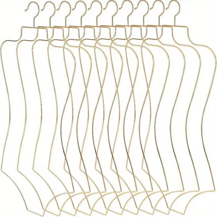 Cintres de lingerie en métal doré 10 pièces – Présentoirs robustes pour maillots de bain et bikini, 