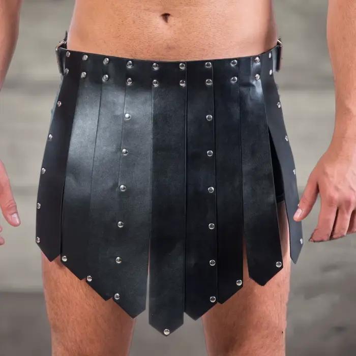 Harnais de lingerie en cuir PU pour hommes, jupe de gladiateur et harnais de poitrine pour hommes, s