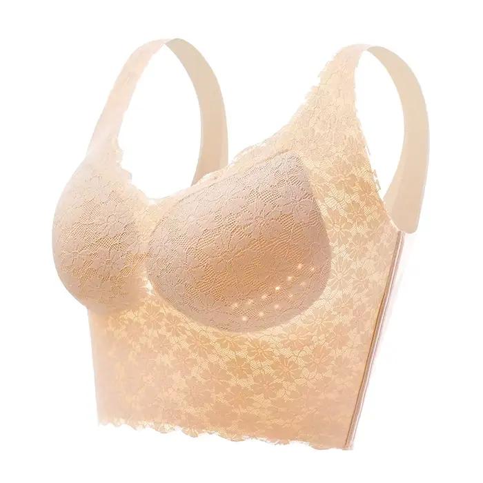 Soutien-gorge M-7XL grande taille pour femmes, sous-vêtements en dentelle sans couture, soutien-gorg