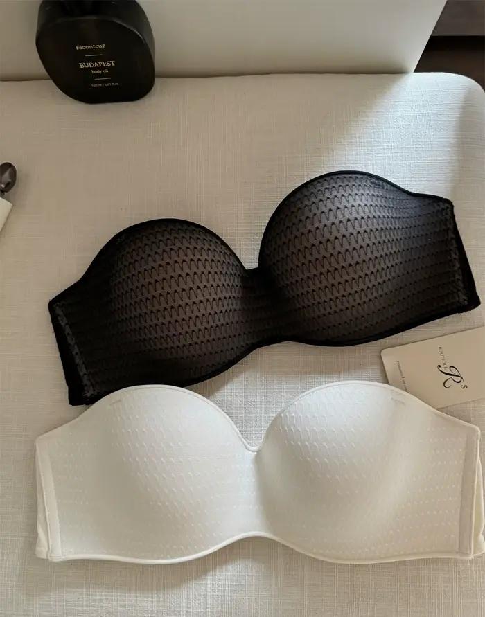 Shoulder straps removable non-marking large breasts show small underwear gathered breathable upturne