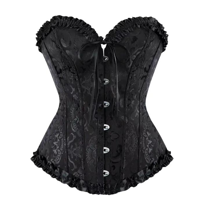 Sexy femmes Bustier à lacets haut Corset désossé taille formateur Lingerie surbuste Corsets corps Sh