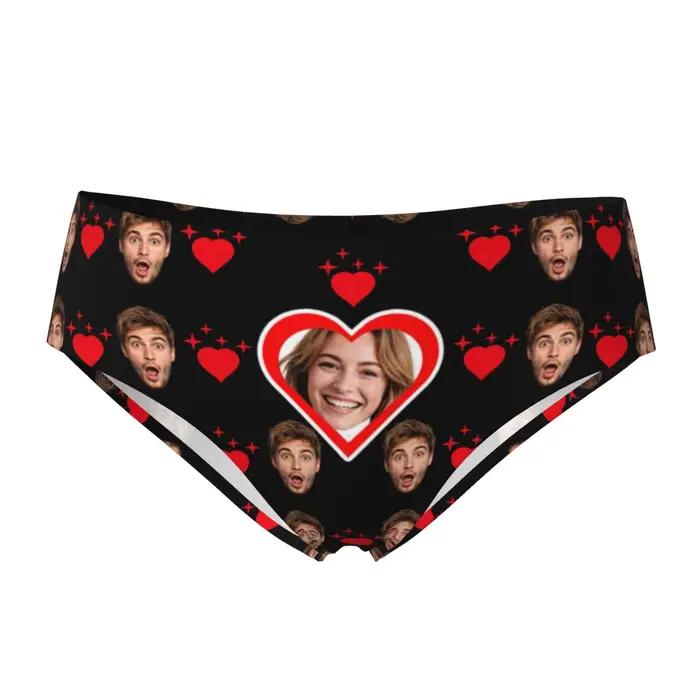 Lingerie personnalisée avec photo du visage pour femmes, cadeau de la Saint-Valentin, lingerie respi