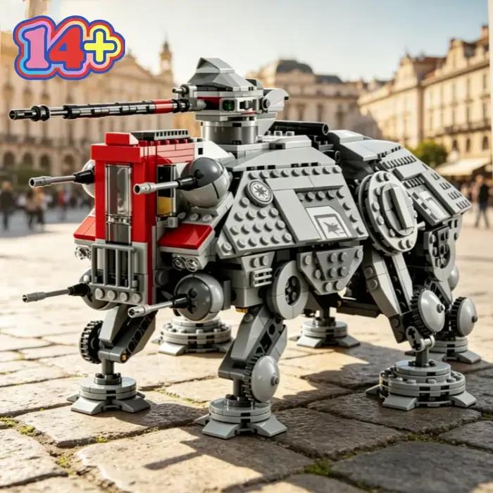 Ensemble de 1082 pièces de briques de construction AT-TE Walker MOC, modèle d'Enforcer tactique, col