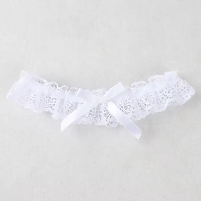 Porte-jarretelles en dentelle élastique sexy avec nœud ruban, porte-jarretelles, fleur de jambe, cui