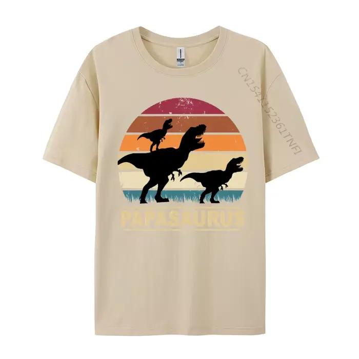 T-shirt Papa Saurus D37Twins Papasurus pour homme, coton peigné, coupe couvertes, vente en gros