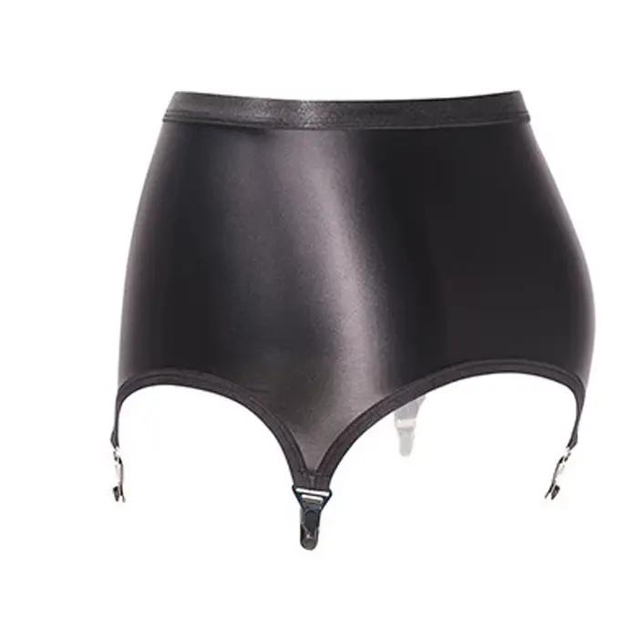 Ceinture à bretelles noire Vintage pour femmes, pour bas, Lingerie élastique Sexy, jarretelles brill