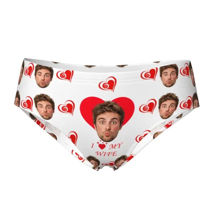 Lingerie personnalisée avec photo du visage pour femmes, cadeau de la Saint-Valentin, lingerie respi