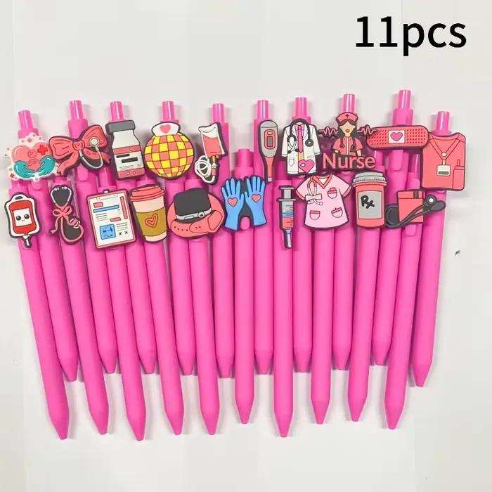 Stylos à bille sur le thème des infirmières, 11/22 pièces, stylos roses pour infirmières, adaptés à 