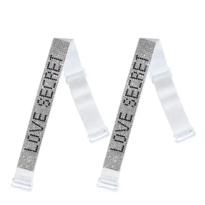 Bretelles de soutien-gorge à strass, accessoires de soutien-gorge double épaule, sangle d'épaule ant
