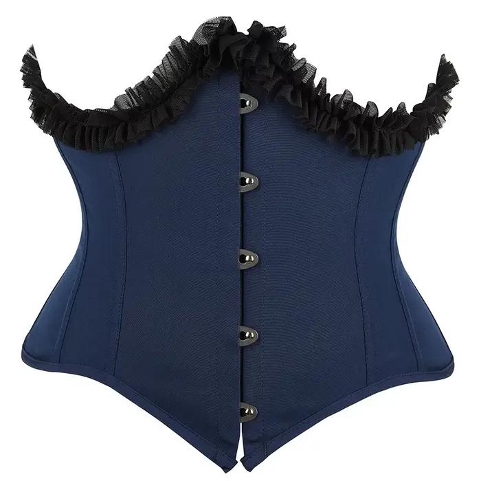 Corset sous le buste violet pour dames, bustier avec garniture à lacets, serre-taille, corselet d'en