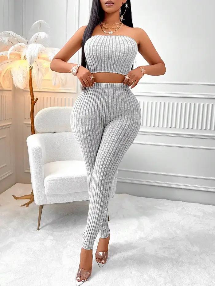 Ensemble 3 pièces de camisole, veste à boutons sur le devant et leggings de couleur unie