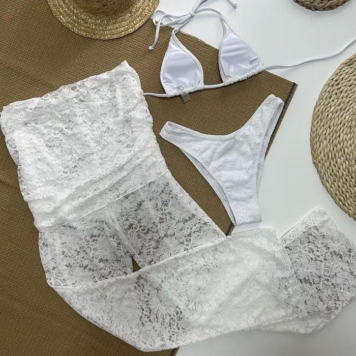 Ensemble de bikini push-up pour femme, pantalon en dentelle, maillots de bain sexy, maillots de bain