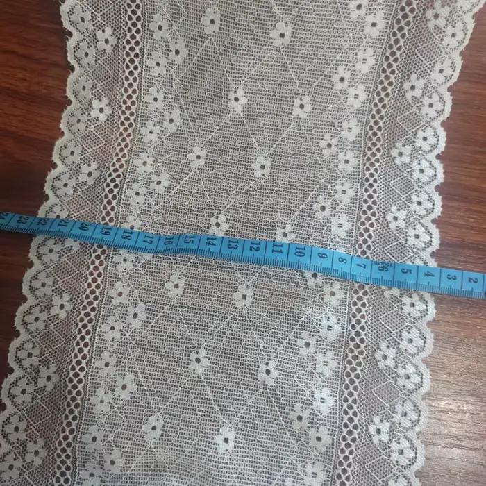 Ruban de dentelle élastique pour lingerie, matériau en dentelle, dentelle florale, ruban extensible,