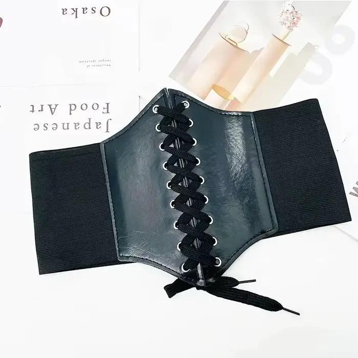 Corsets pour femmes large ceinture gothique minceur gaine ventre plat blanc Corset élastique taille 