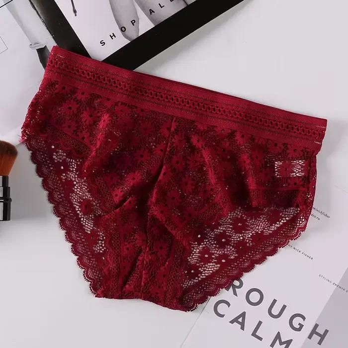 Culotte Sexy en dentelle pour femmes, sous-vêtements transparents, doux, style japonais