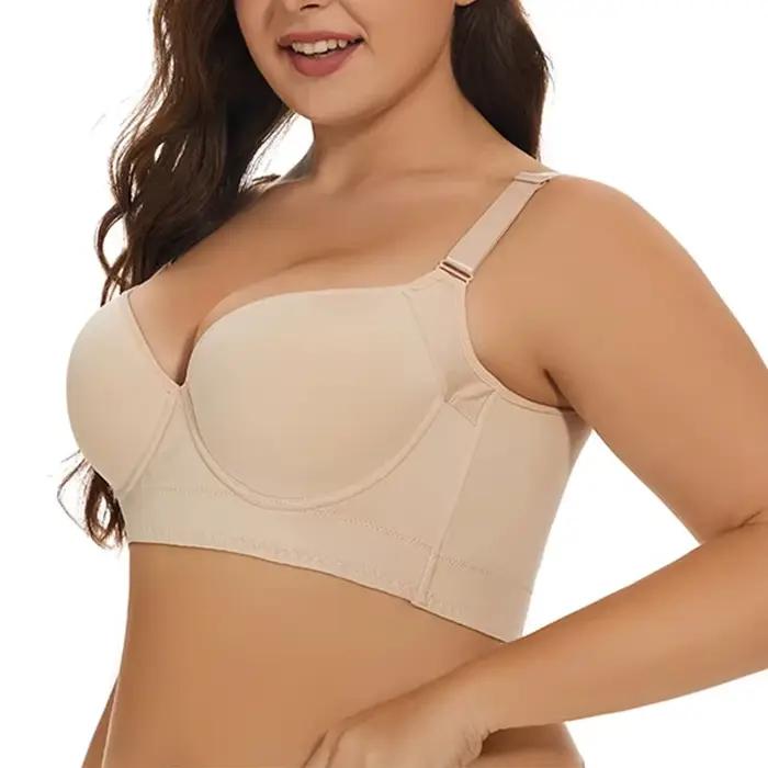 Soutien-gorge lisse pour le dos, grande taille, large bande, vêtements en saillie, sous-vêtements, h