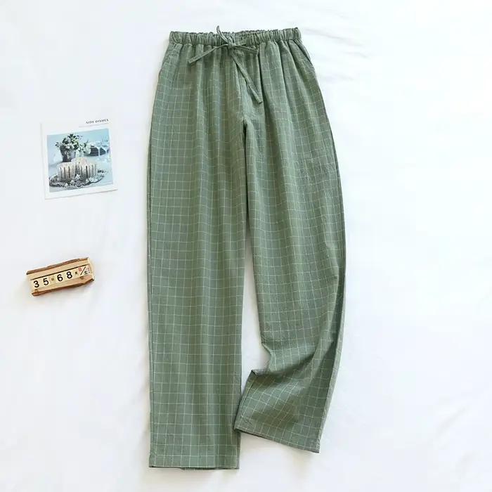 Pantalon de pyjama femme en coton, pantalon de maison, pantalon à carreaux automne et hiver, taille 