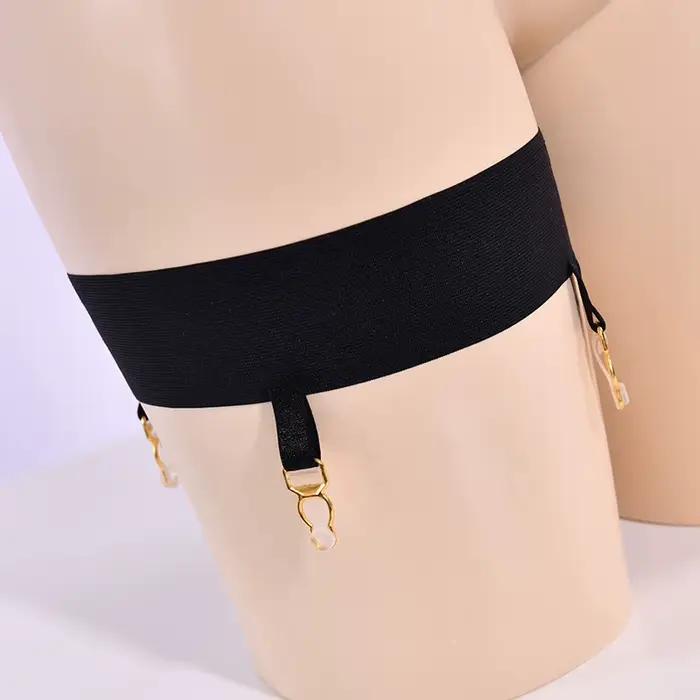 Porte-jarretelles élastiques pour femmes avec clips en métal, jarretelles hautes, huile sexy, brilla