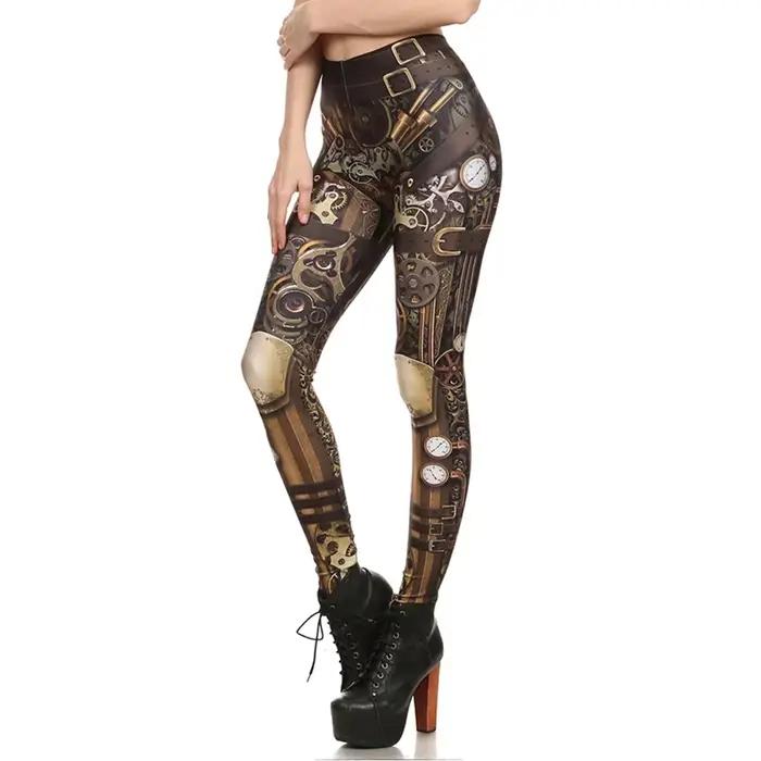 [You're My Secret] Leggings imprimés en 3D Steampunk pour femmes, legging élastique punk pour l'entr