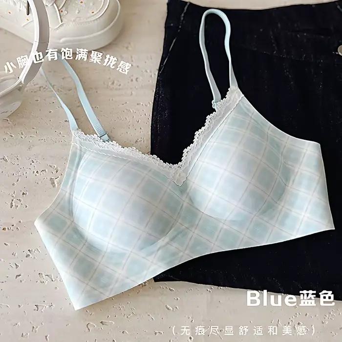 Lingerie sans couture à motif rétro pour femme, style léger d'été, petite poitrine, effet push-up, s