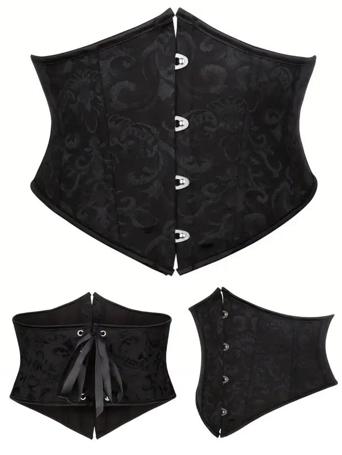 Ceinture Corset courte Style cour rétro, correcteur de Posture, contrôle du ventre, sangle arrière, 