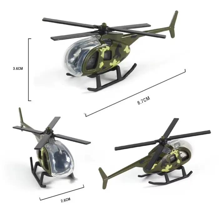 Modèle d'hélicoptère en alliage, jouets, MINI avion, Collection militaire, décorations, Simulation d