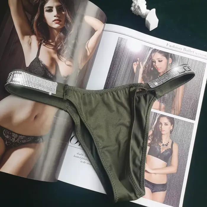 String sexy taille basse pour femme, sous-vêtement féminin, slip sans lueur