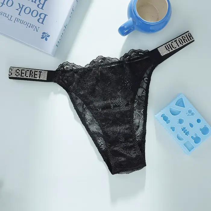 Culottes classiques sexy Victoria's Secret pour femmes, antibactériennes, douces, à la mode, avec st