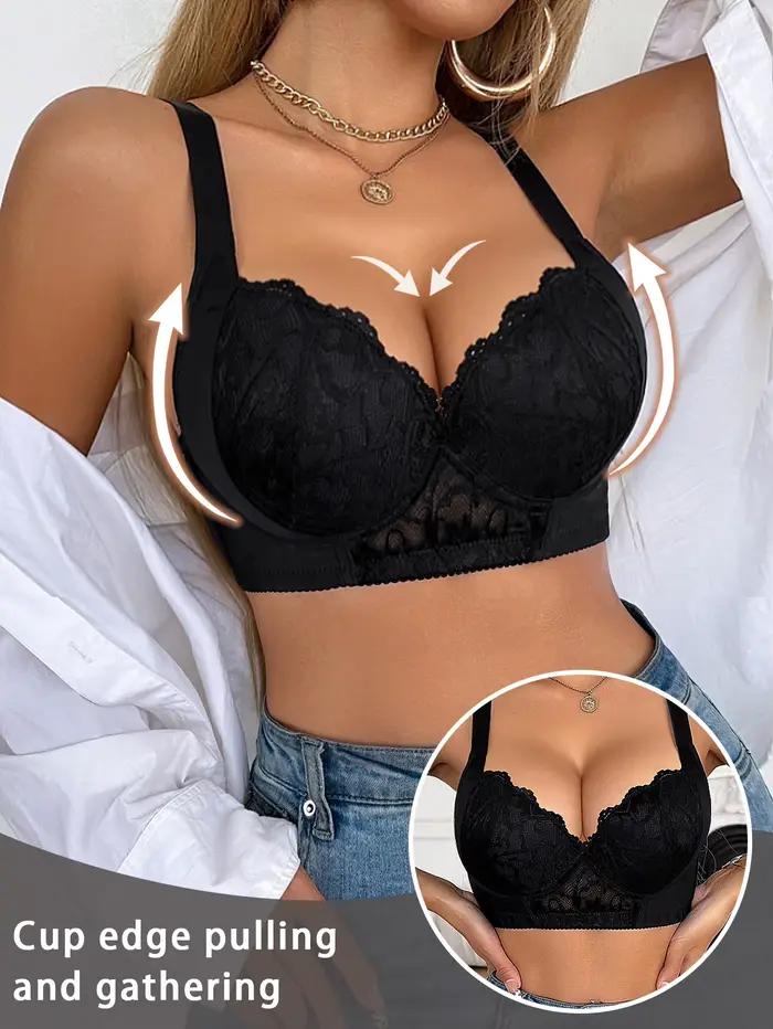 Soutien-gorge push-up pour femmes, dentelle, bonnet B C, rembourré, rehausseur de poitrine, soutien-