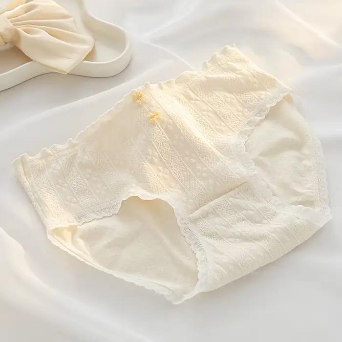 Femmes coton culottes femmes caleçons mignon filles confort slips taille moyenne sans couture caleço