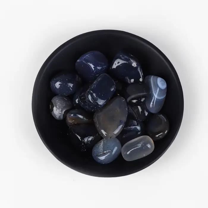 Grand gravier Agates bleues fines, pierres irrégulières, minéraux bruts pour Aquarium, ornement de d