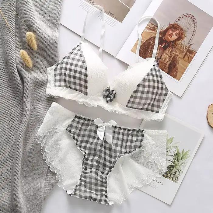 Ensemble de soutien-gorge et culotte en dentelle florale pour femmes, ensemble de sous-vêtements sex