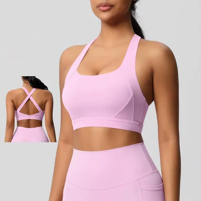 Femmes Fitness Yoga soutiens-gorge Sexy fronde beauté dos Fitness Push Up sport femmes sous-vêtement