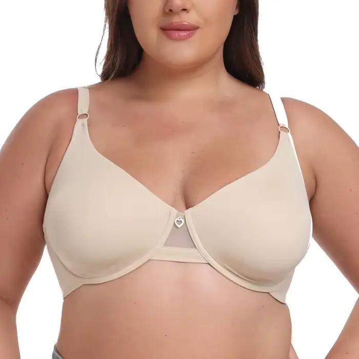 Soutien-gorge minimiseur couverture complète pour grand buste bonnet E/F Ultra mince refroidissement